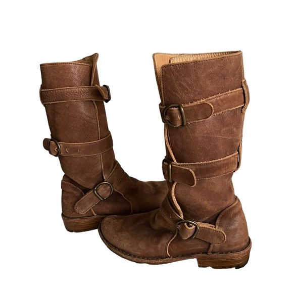 FIORENTINI + BAKER Eternity Leather Moto Buckle Boots - Picture 3 of 14